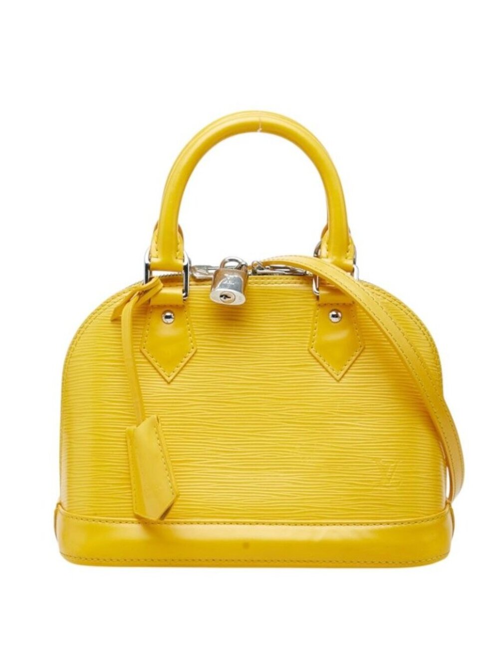 Louis Vuitton Epi Alma BB 2-Way Shoulder Bag Citron Yellow Leather